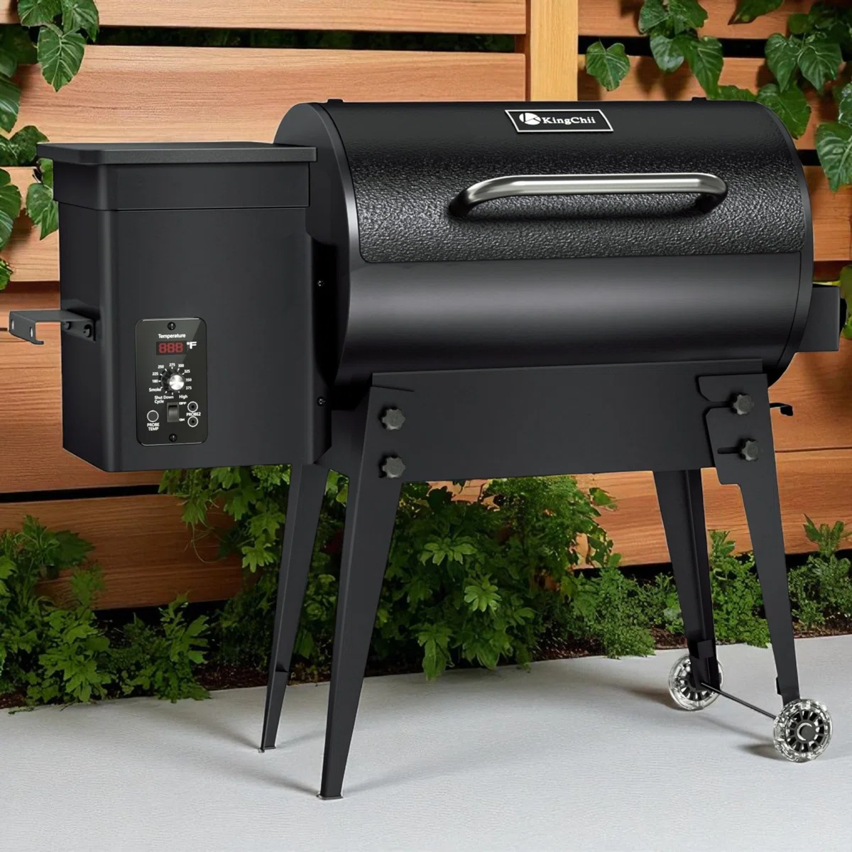 KingChii 456 Sq In Wood Pellet Grill & Smoker with PID Control