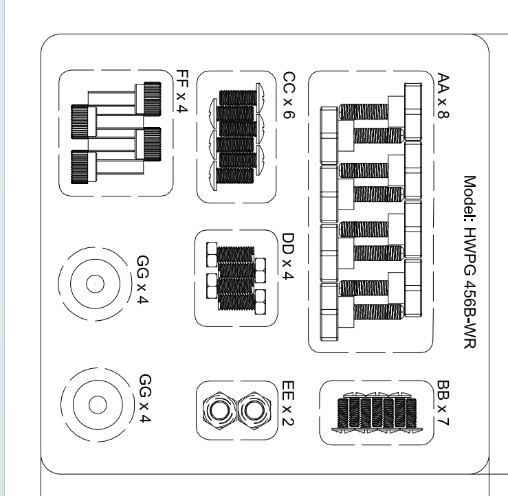 KingChii Pellet Grill Hardware / Screw Set (For HWPG 456B-WR)