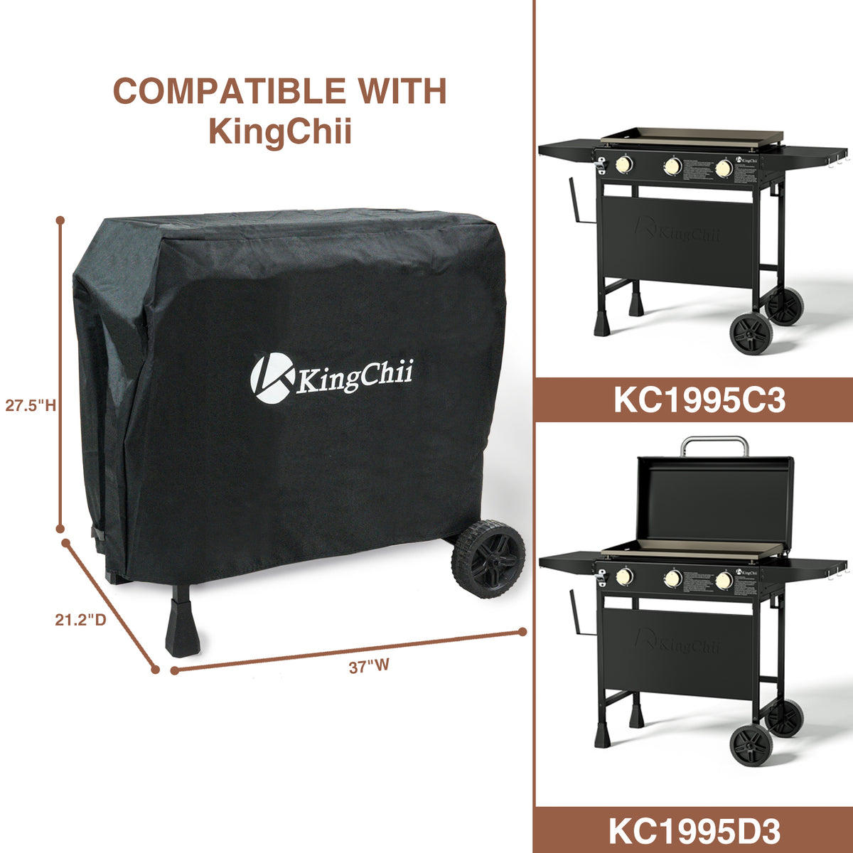 KingChii Griddle Cover Compatible with KC1995C3 and KC1995D3 Outdoor Griddles