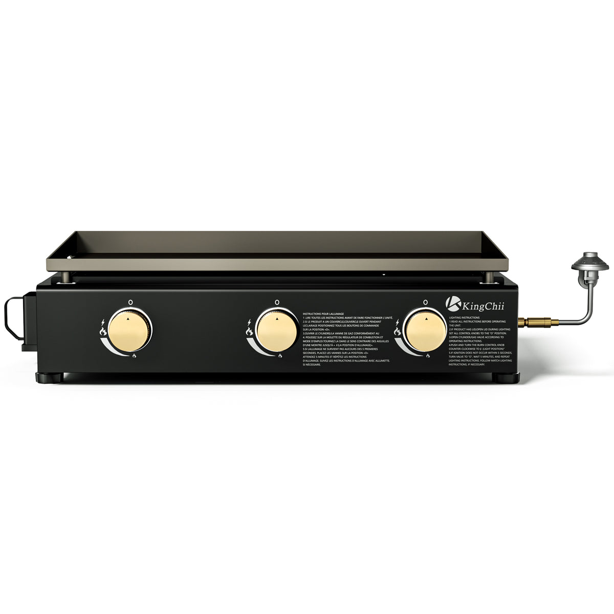 KingChii 27 Inch 3-Burner Portable Propane Griddle for Outdoor Cooking