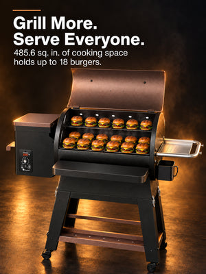 Nomad 485 pellet grill with 485.6 sq. in. cooking space