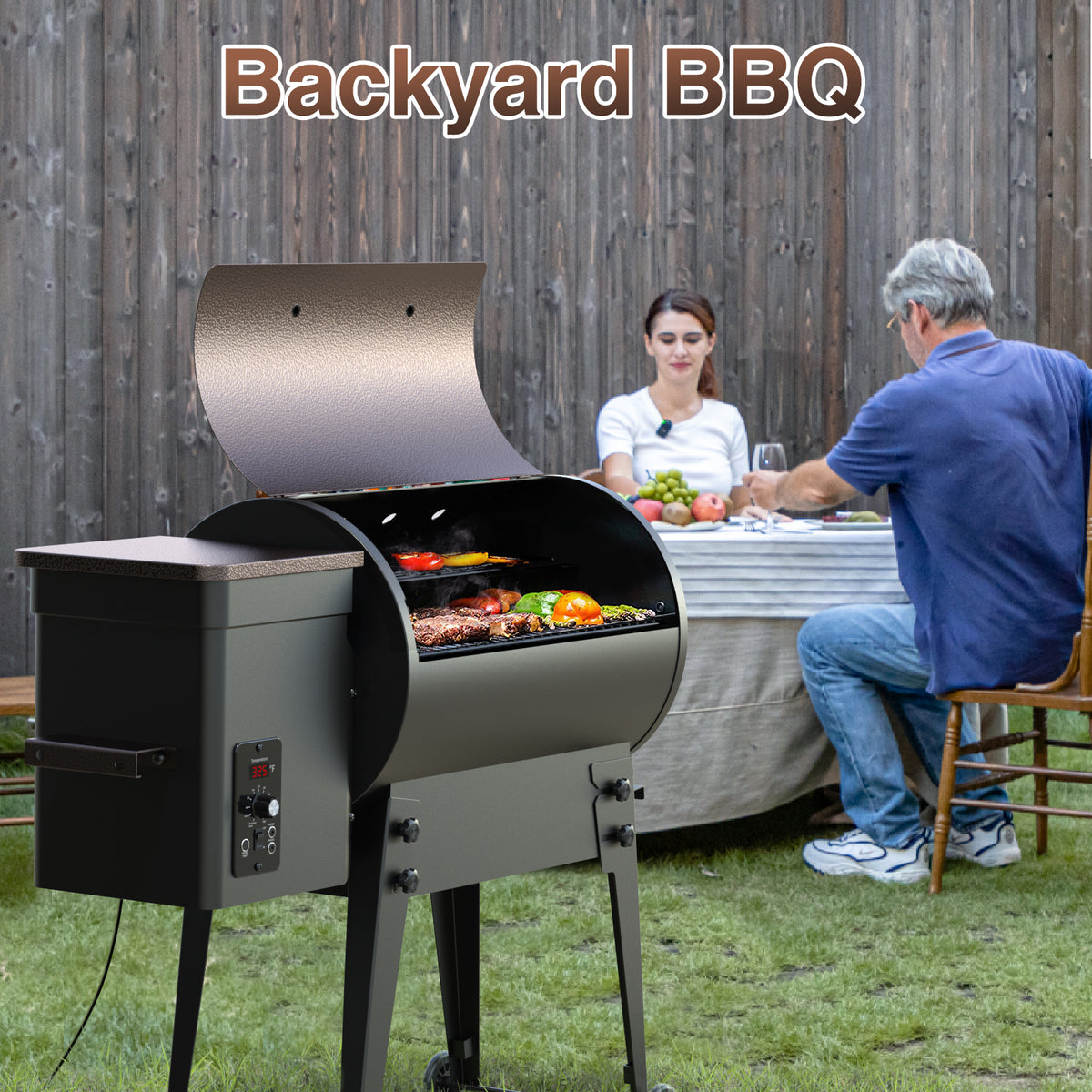 KingChii 456 sq in wood pellet grill and smoker, product image 7 of 9
