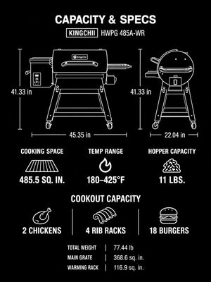 Nomad 485 detachable pellet grill feature overview