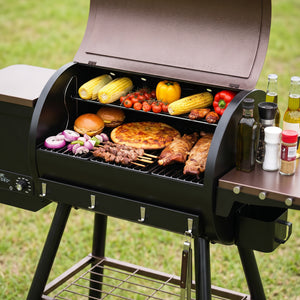 KingChii Outdoor Wood Pellet Grill Cooking Meat for Backyard BBQ