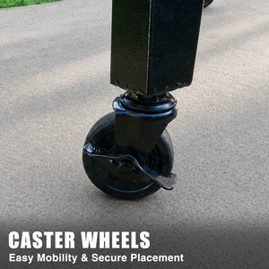 KingChii 766 Sq In Outdoor Pellet Grill with Caster Wheels for Easy Mobility