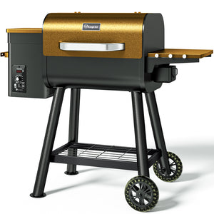 KingChii 456 Sq. In. Wood Pellet Grill and Smoker with Automatic Temperature Control