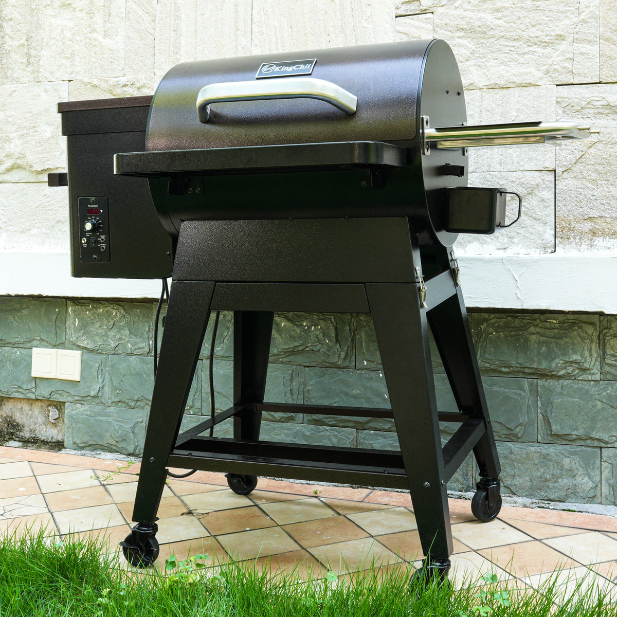 KingChii Wood Pellet Grill and Smoker for Backyard Patio and Outdoor BBQ