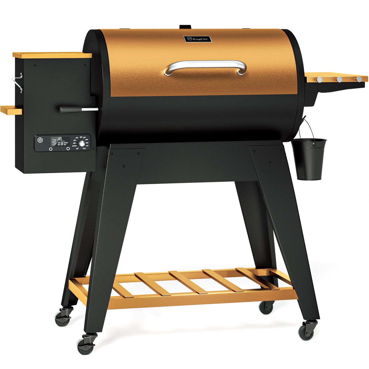 KingChii 766 Sq. In. Wood Pellet Grill & Smoker - Bronze