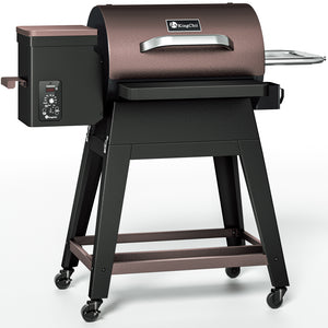 KingChii 485 Sq In Portable Wood Pellet Grill and Smoker with Detachable Body and Legs