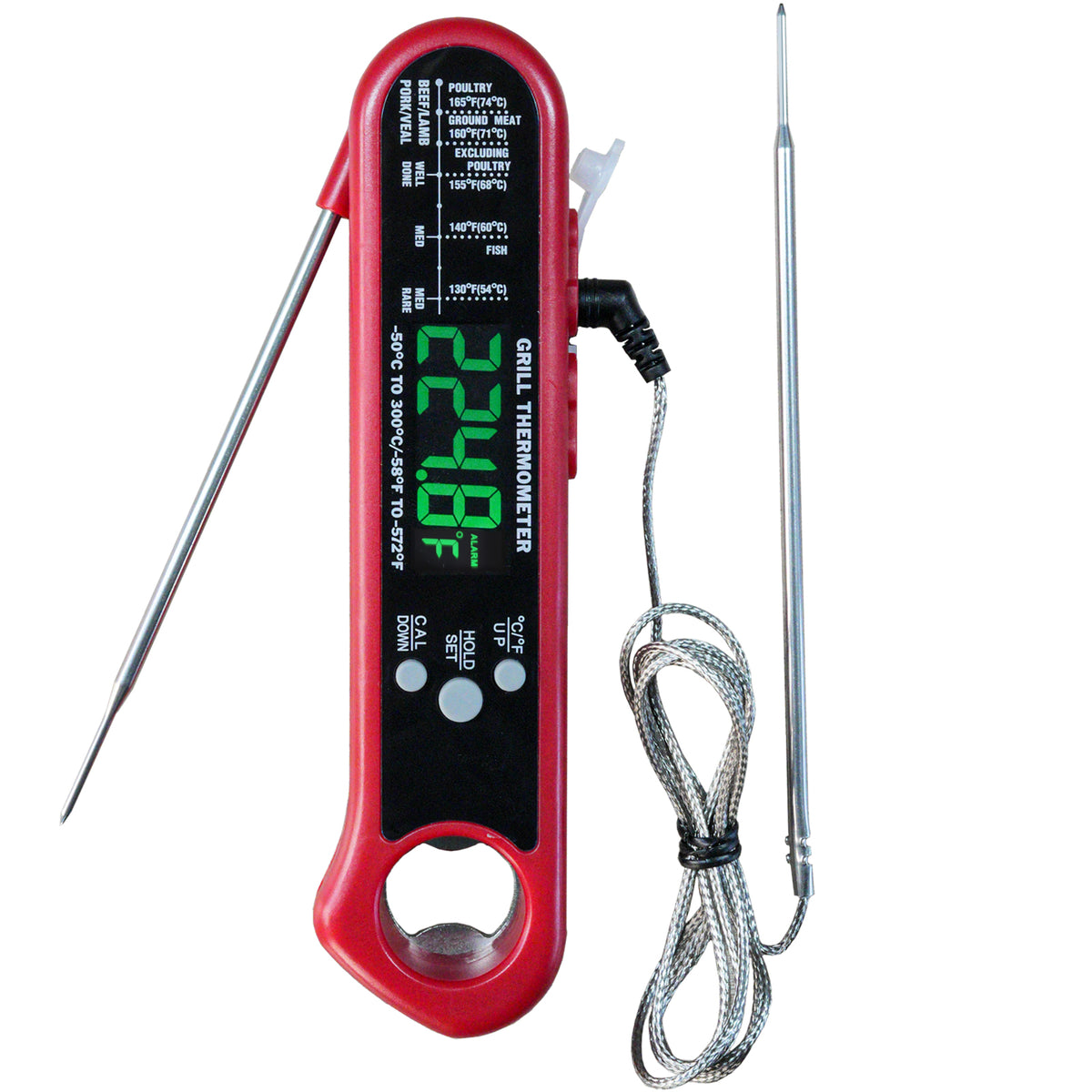 KingChii Dual Probe Digital Meat Thermometer for Grilling Smoker Oven and BBQ
