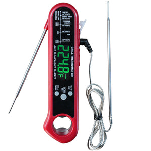 KingChii Dual Probe Digital Meat Thermometer for Grilling Smoker Oven and BBQ