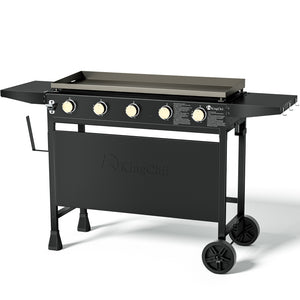 KingChii 5-Burner 38 Inch Propane Griddle for Outdoor BBQ and Patio Cooking
