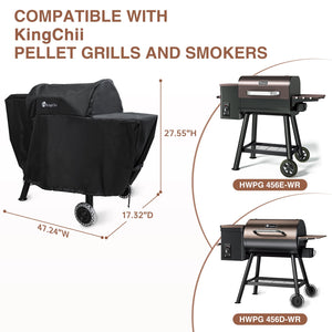KingChii Pellet Grill Cover Compatible with HWPG 456D and 456E Pellet Smokers