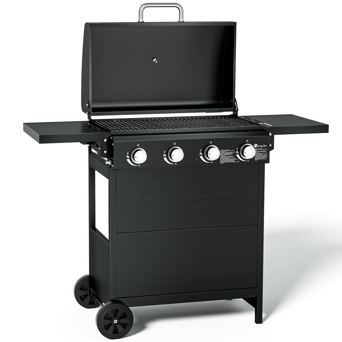 KingChii 30.6 Inch 4-Burner Propane Griddle with Hard Cover and Cabinet