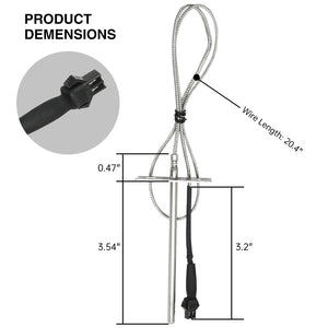 RTD Temperature Sensor Probe for Wood Pellet Grill and Smoker Controller