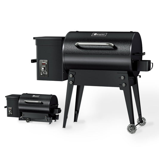 KingChii 456 Sq In Wood Pellet Grill & Smoker with PID Control