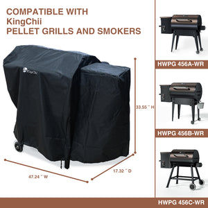 KingChii grill smoker cover for HWPG 456A, 456B, and 456C pellet grills, product image 2 of 6