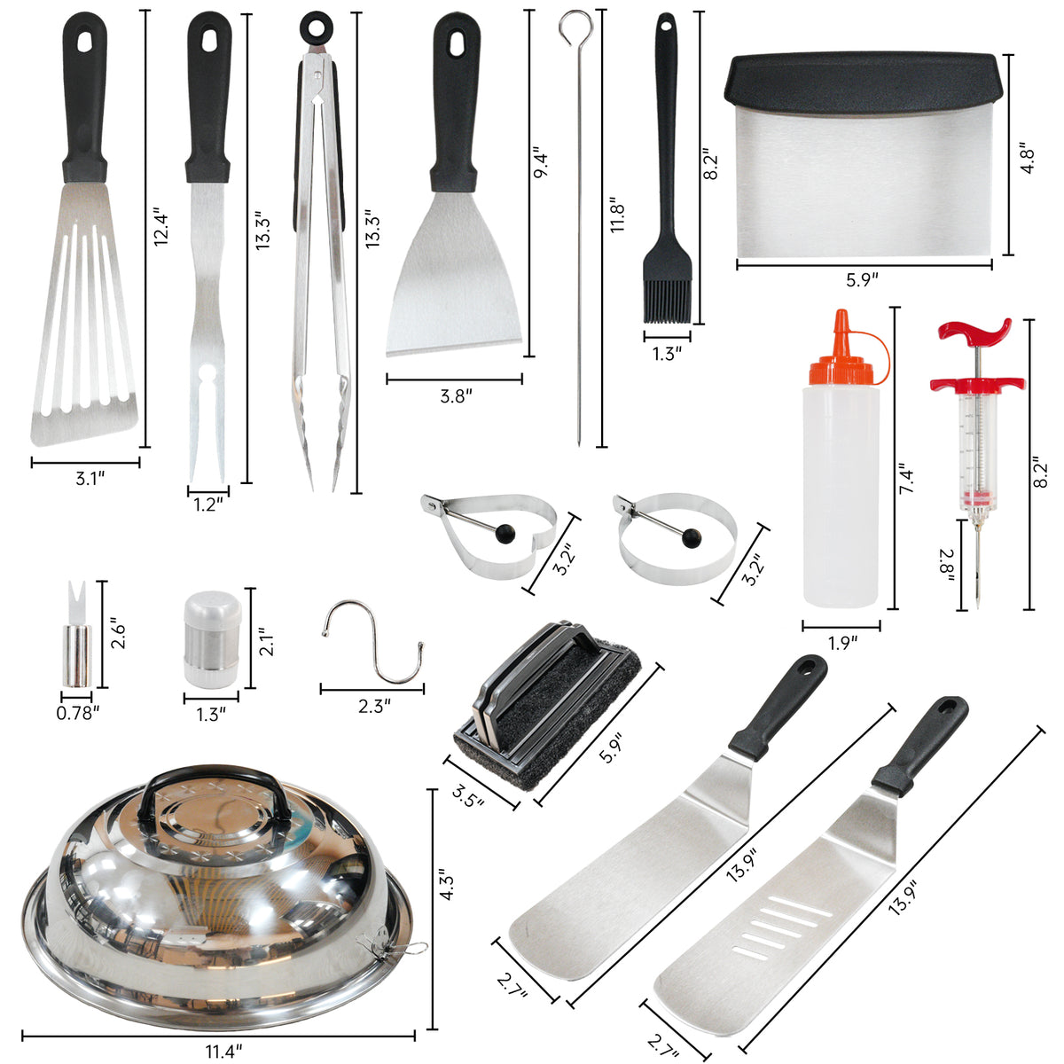 KingChii griddle cooking accessories set for grilling enthusiasts