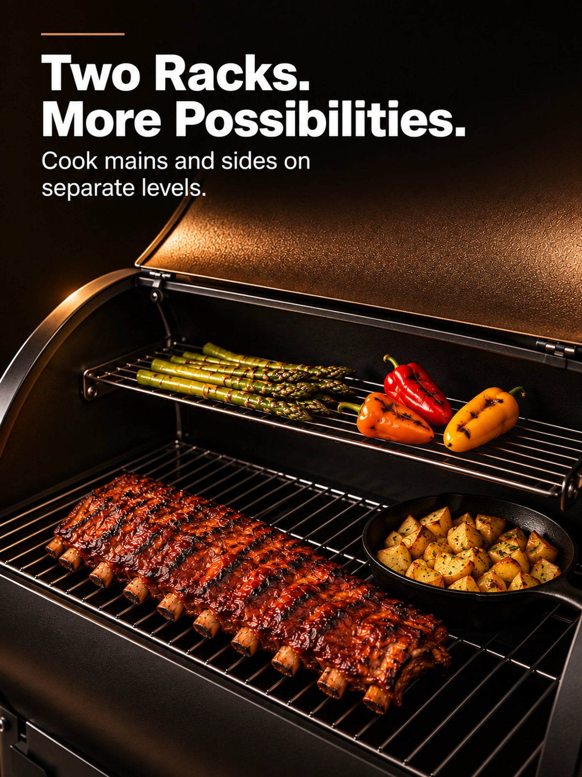 Ironcrest 456 pellet grill 456 sq. in. cooking capacity
