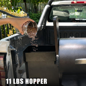KingChii Portable Wood Pellet Grill with Lower Storage Shelf for BBQ Accessories