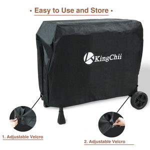 KingChii Heavy Duty 32 Inch Griddle Cover with Adjustable Straps and Elastic Hem