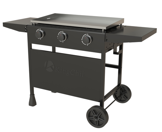 KingChii 3-Burner 28" Propane Griddle for Camping, Tailgating, BBQ, Parties, Backyard & Patio