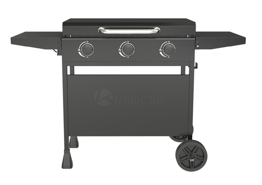 KingChii 3-Burner 28" Propane Griddle with Hard Cover for Camping, Tailgating, BBQ, Parties, Backyard & Patio