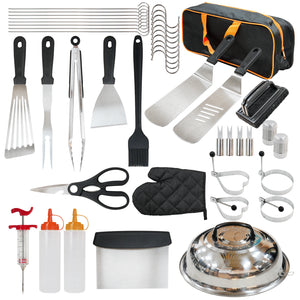 KingChii 44-piece griddle accessories kit for outdoor barbecue cooking