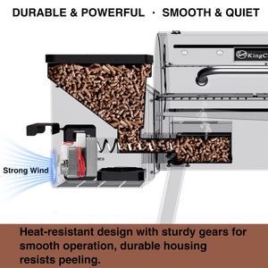 KingChii Replacement Auger Motor for Smooth Wood Pellet Feeding and Reduced Clogging