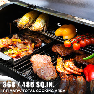 KingChii Portable Wood Pellet Smoker Grill for Backyard and Garden BBQ Cooking