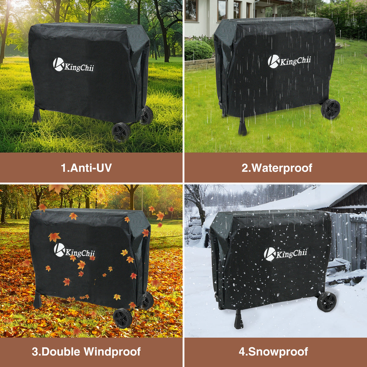 KingChii 32 Inch Griddle Cover Waterproof Dustproof and UV Resistant for Outdoor Storage