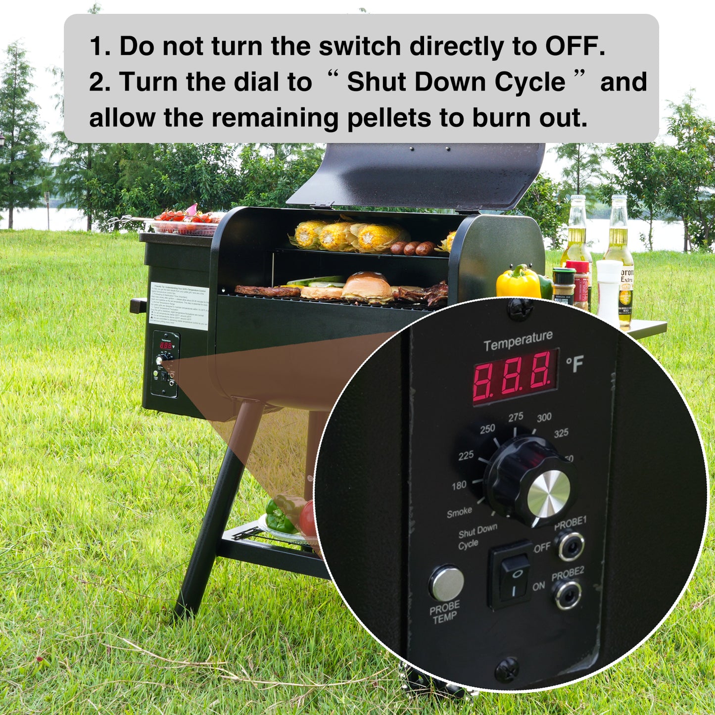 Replacement PID Digital Control Panel – OLD Version (No KingChii Logo), Fits KingChii HWPG 456A/B/C/D/E Wood Pellet Grills