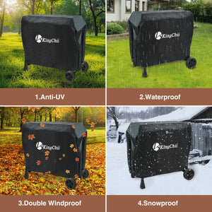 KingChii Heavy Duty Grill Griddle Cover for Rain Sun Dust and Outdoor Protection