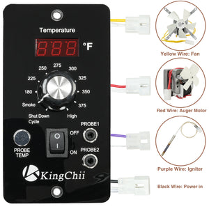 KingChii Stainless Steel RTD Temperature Sensor Probe for Pellet Grill Controller