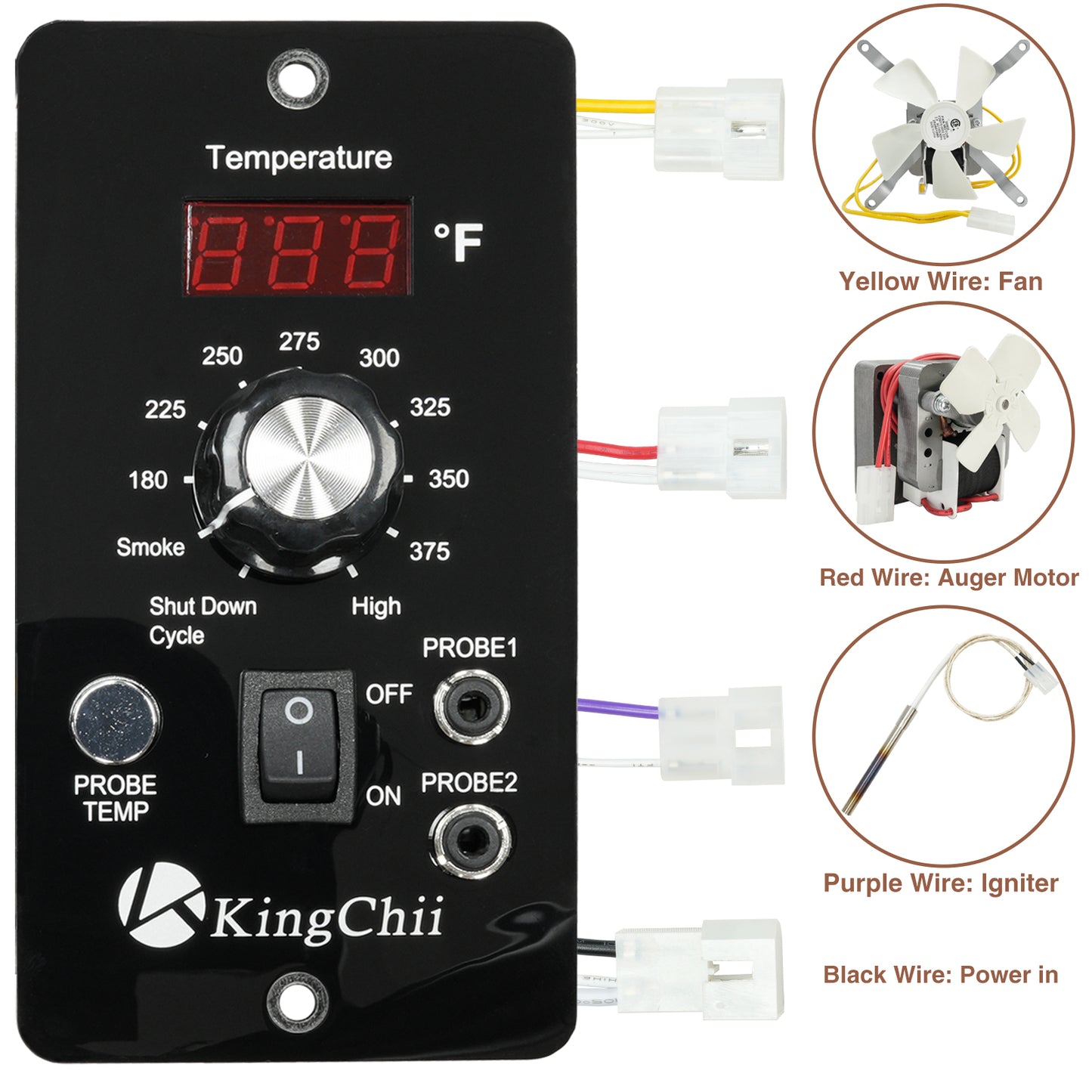 Replacement Updated PID Digital Control Panel - Fits for KingChii HWPG 456A/B/C/D/E Wood Pellet Grills and Smoker
