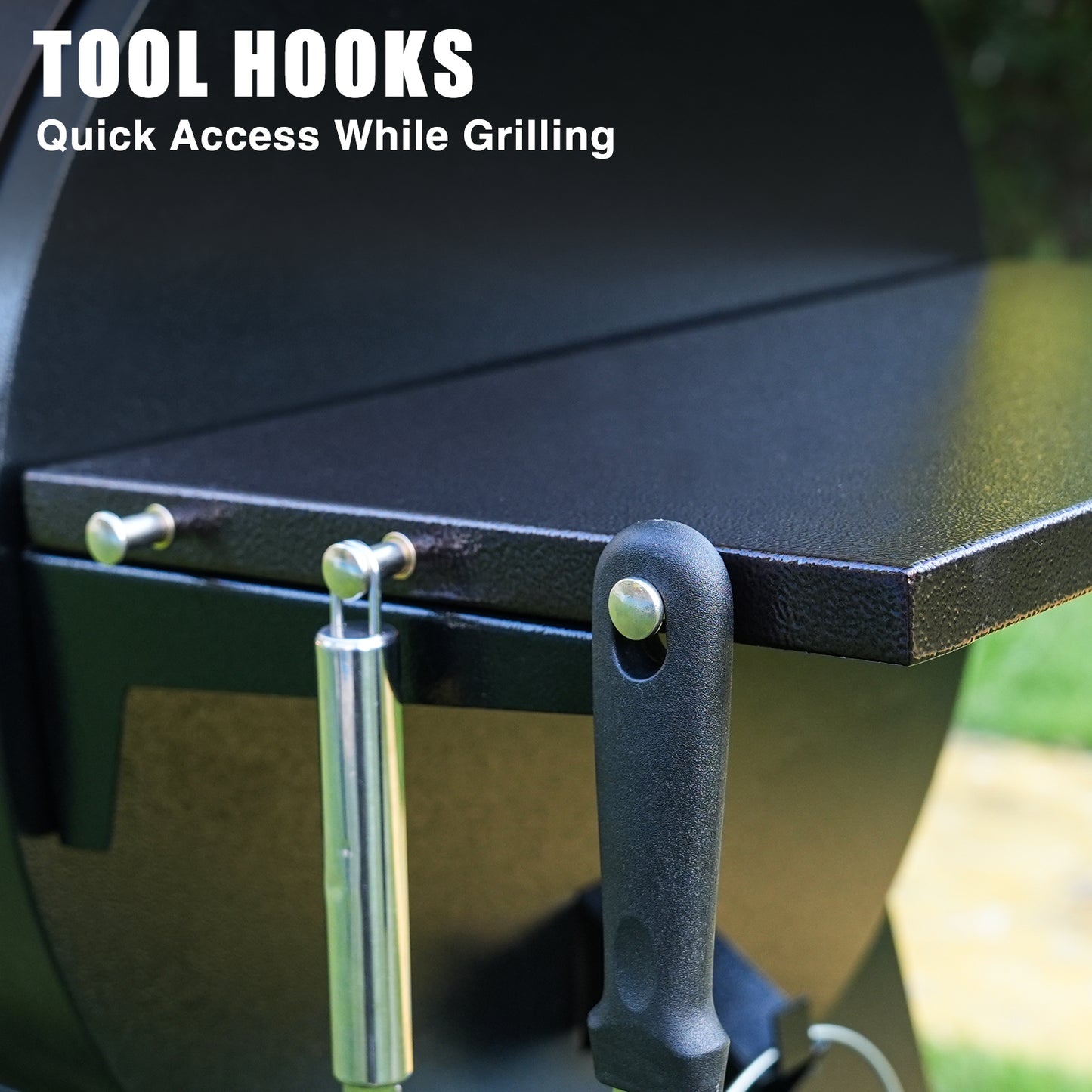KingChii Wood Pellet Grill & Smoker, 766 Sq. In. Capacity, 18.3 lb Hopper - Brown