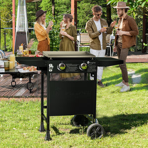 KingChii Propane Flat Top Griddle for Backyard Patio and Outdoor BBQ Cooking