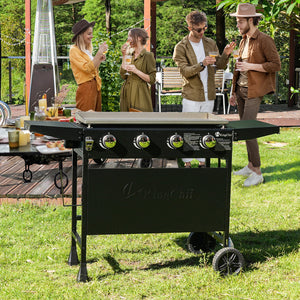 30.6 Inch Propane Flat Top Griddle for Family Backyard BBQ and Outdoor Cooking
