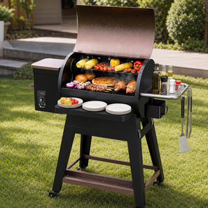 KingChii 485 Sq In Pellet Grill Cooking Meat for Backyard and Outdoor BBQ