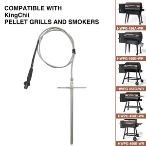 KingChii RTD Temperature Probe Replacement Part Compatible with HWPG 456 Series Grills