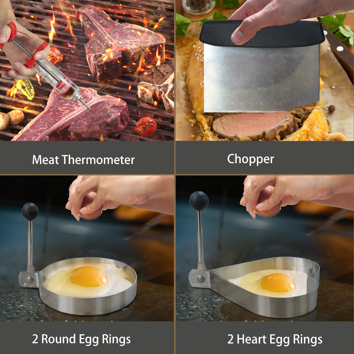 KingChii 44-piece barbecue tool kit with carrying bag