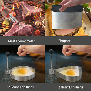 KingChii 44-piece barbecue tool kit with carrying bag