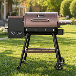 KingChii Electric Wood Pellet Smoker Grill for Outdoor Patio Cooking