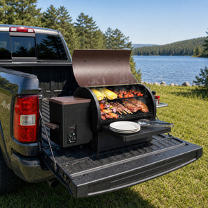 KingChii Portable Pellet Grill and Smoker for RV Camping and Tailgating