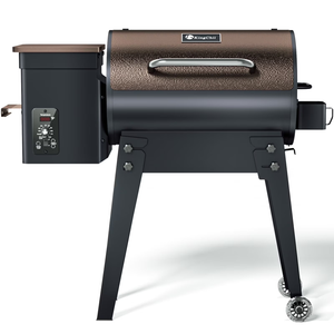 KingChii portable wood pellet grill and smoker with digital temperature control
