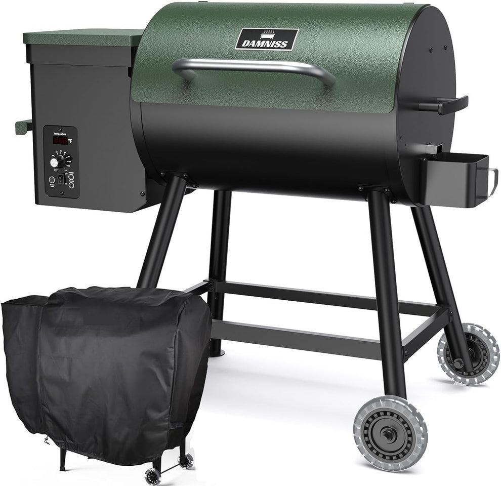 456 SQ.IN Wood Pellet Grill Smoker with Auto Temperature Control for O