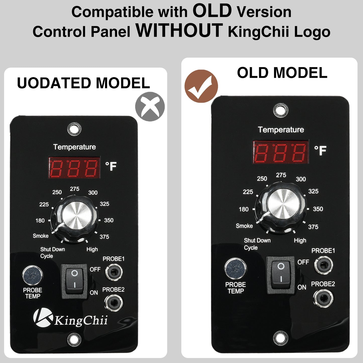 Replacement PID Digital Control Panel – OLD Version (No KingChii Logo), Fits KingChii HWPG 456A/B/C/D/E Wood Pellet Grills